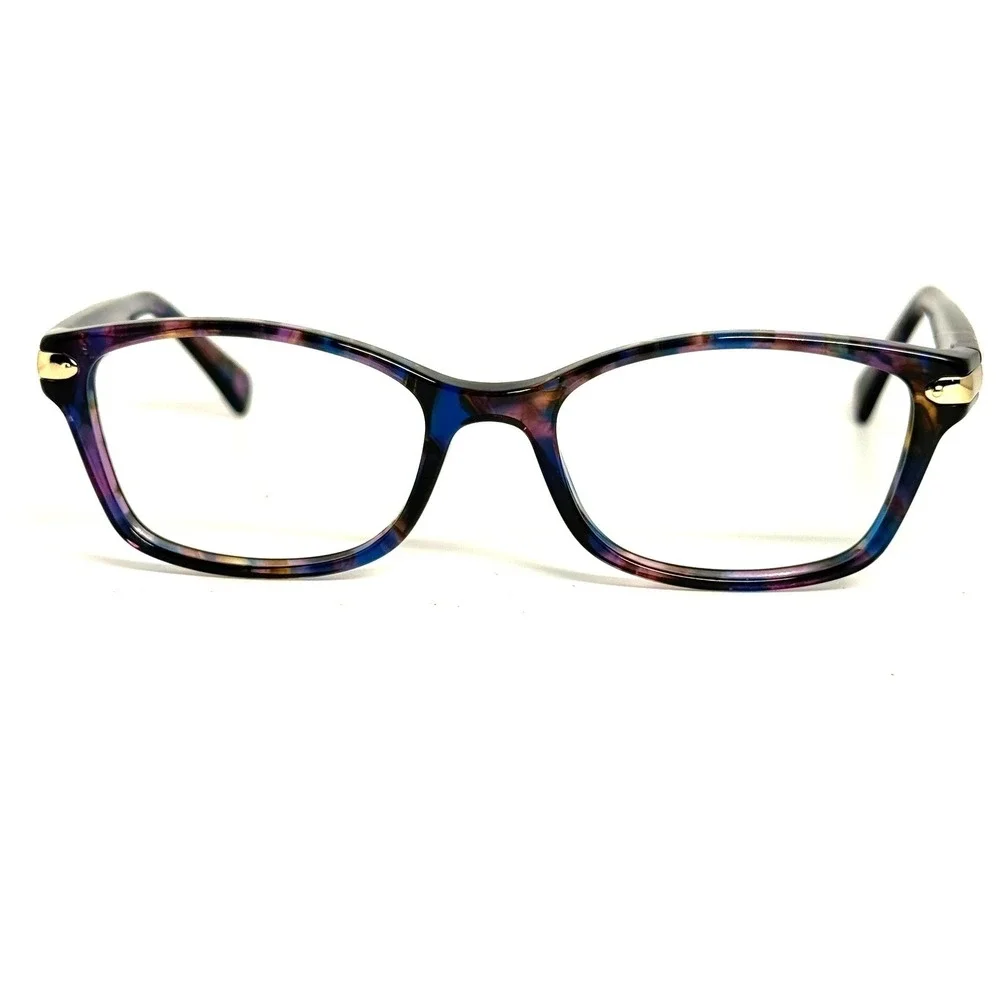 Coach 5288 Confetti Purple Tortoise Eyeglass Frames 51-17-135 HC6065 Rectangular